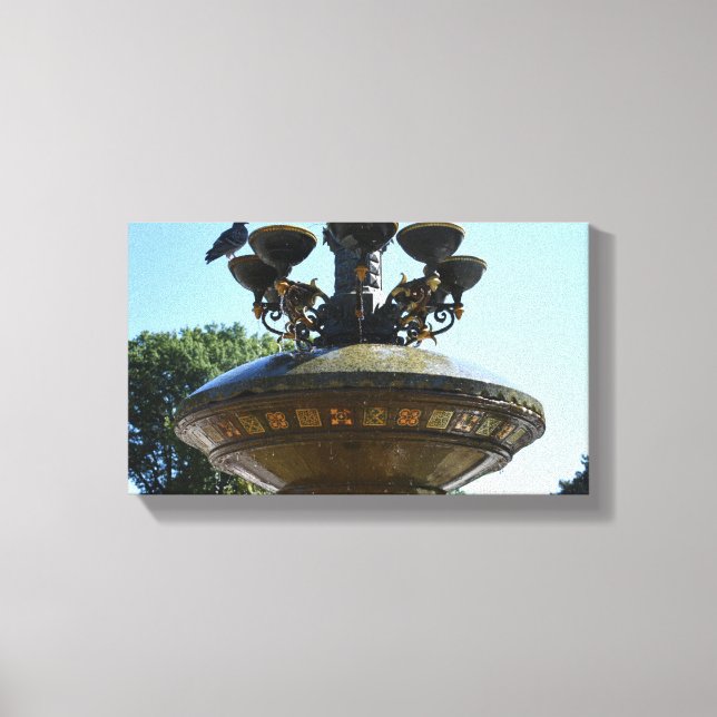 Toile Cherry Hill Fountain Central Park Photographie NYC (Recto)