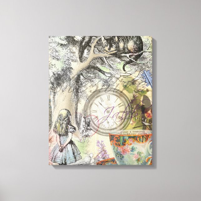 Toile Cheshire Chat Alice Wonderland Classic (Recto)