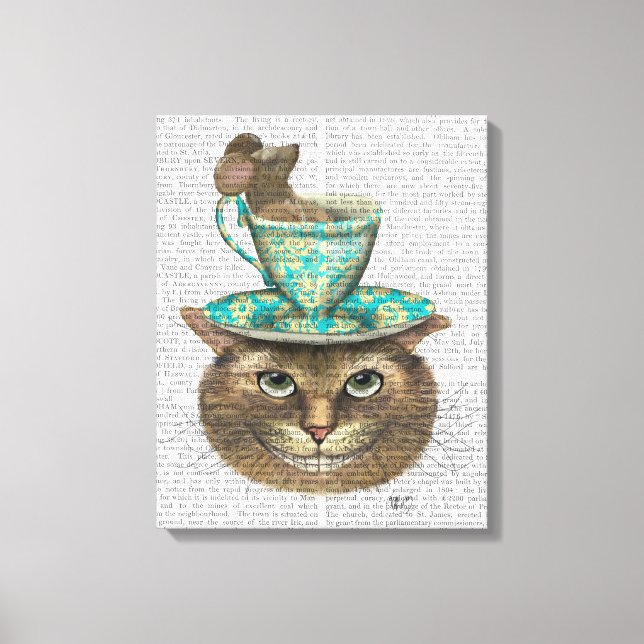Toile Cheshire Chat avec Coupe sur la tête (Recto)