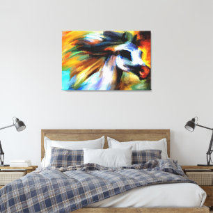 Toile Cheval arabe coloré