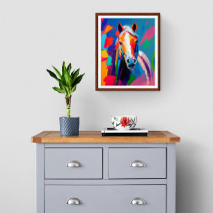 Toile cheval coloré