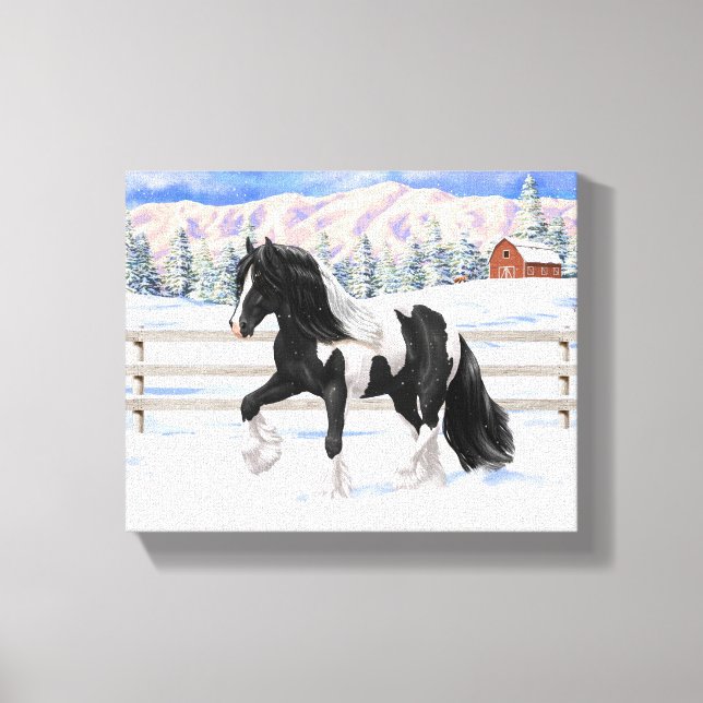 Toile Cheval d'attelage de la bandelette tzigane noire d (Recto)