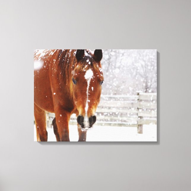 Toile Cheval d'hiver Noël (Recto)