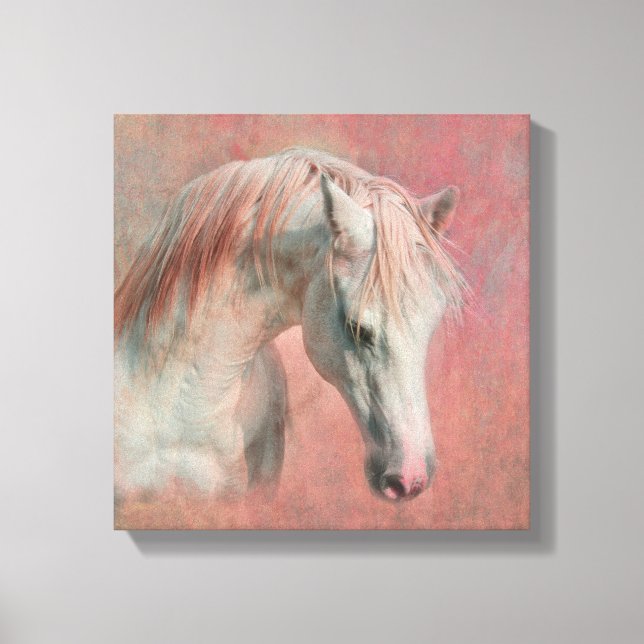 Toile Cheval d'Imaginaire rêvé en rose (Recto)
