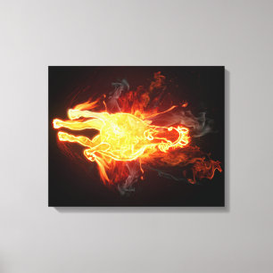 Toile Cheval en feu
