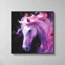 Cheval en rose et violet Splendor Abstrait 1