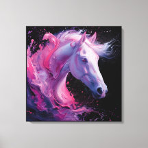 Cheval en rose et violet Splendor Abstrait 3