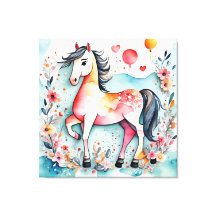 Cheval floral mignon