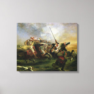 Toile Cheval marocain en action militaire, 1832