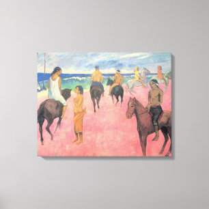 Toile Cheval sur la plage à Tahiti (Paul Gaugin)