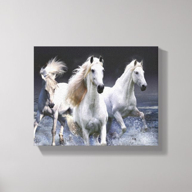 Toile Chevaux à lancer l'oreiller (Recto)