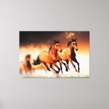 Chevaux Brown sauvages en course