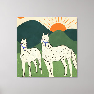 Toile Chevaux des Highlands