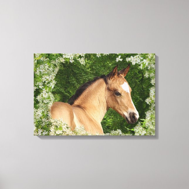Toile Chevaux d'Imaginaire : Fleurs (Recto)