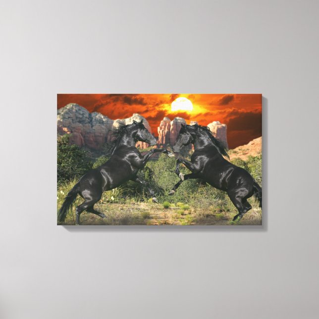 Toile Chevaux d'Imaginaire : Magie noire (Recto)