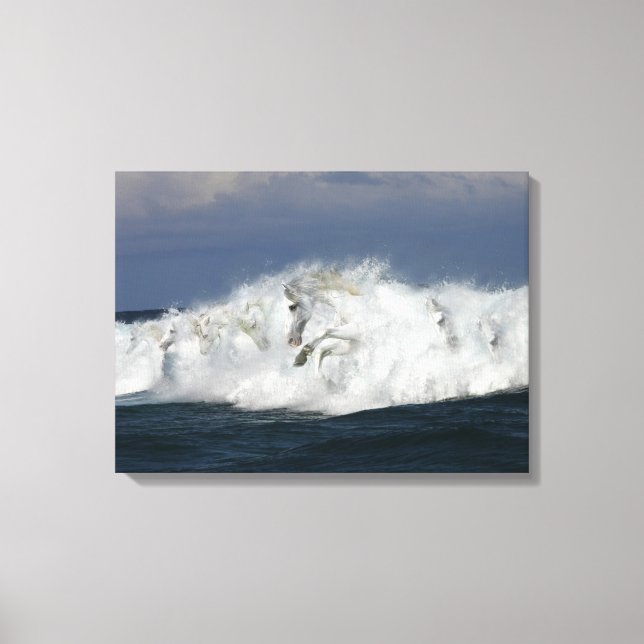 Toile Chevaux d'Imaginaire : Mer (Recto)