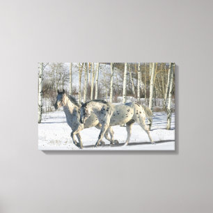 Toile Chevaux d'Imaginaire : Wonderland d'hiver