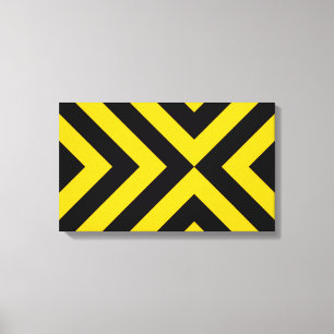 Toile Chevrons jaunes et noirs