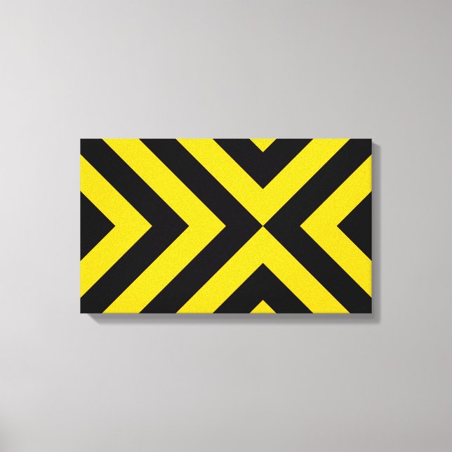 Toile Chevrons jaunes et noirs (Recto)