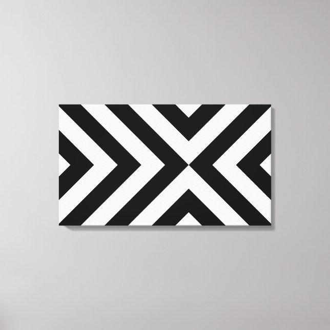 Toile Chevrons noirs et blancs (Recto)