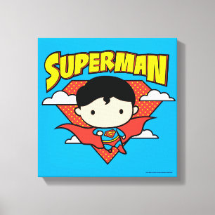 Toile Chibi Superman Polka Dot Shield et nom
