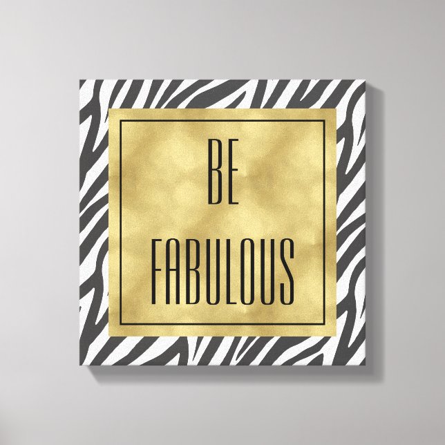 Toile Chic Black White Zebra Imprimer Fabrique (Recto)