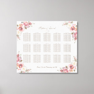 Toile Chic Crest Peach Peonies Pink Seonies Graphique de