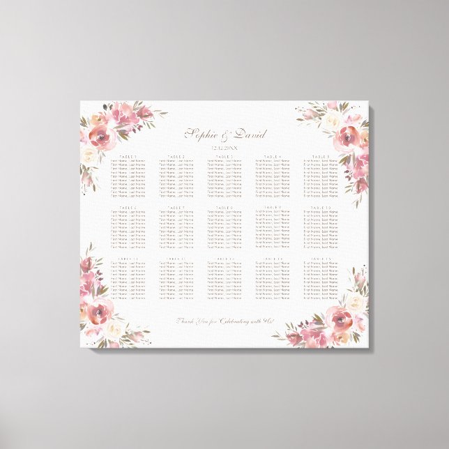 Toile Chic Crest Peach Peonies Pink Seonies Graphique de (Recto)