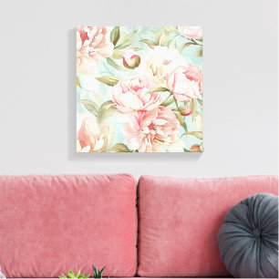 Toile Chic décontracté floral roses cottage core