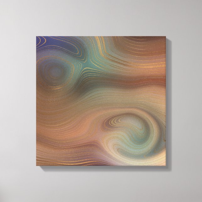 Toile Chic Earthy | Agate en pierre de cuivre naturel (Recto)