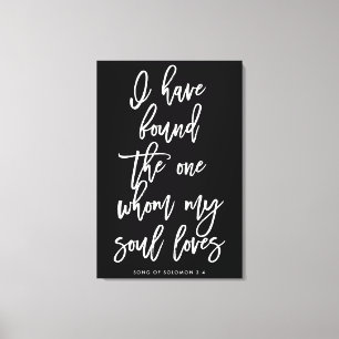Toile Chic Hand Lettered J'ai trouvé le seul signe