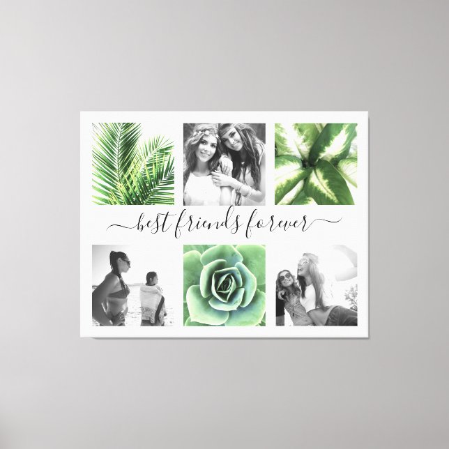 Toile Chic meilleurs amis pour toujours photographie col (Recto)