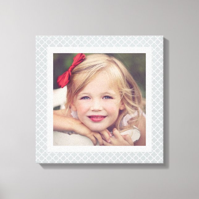 Toile Chic Quatrefoil Couleur personnalisée Photo famill (Recto)