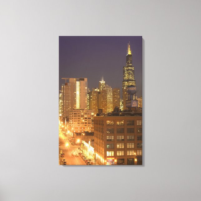 Toile Chicago, Illinois, Skyline de West Loop à (Recto)