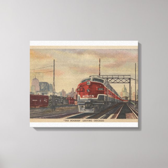 Toile Chicago, Illinois / Train (Recto)