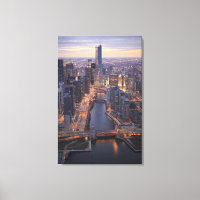 Chicago River et Trump Tower d'en haut