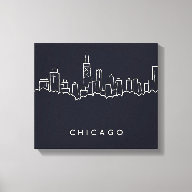 Toile Chicago Skyline (Recto)