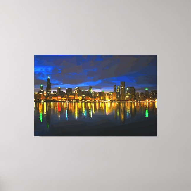 Toile Chicago Skyline (Recto)