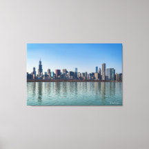 Toile - Chicago Skyline Lake Michigan Illinois