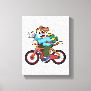 Toile Chien à vélo