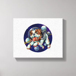 Toile Chien astronaute, chien spatial