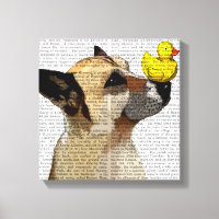 Chien berger allemand et canard