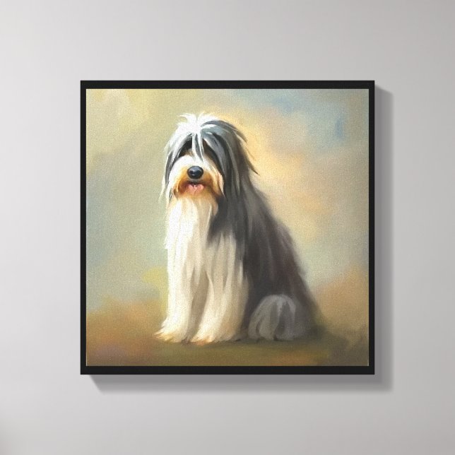Toile Chien Colley barbu  (Recto)