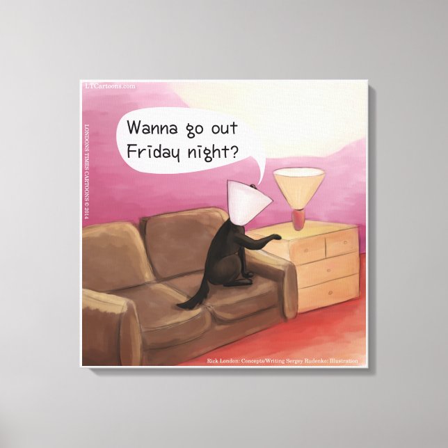 Toile Chien Cone Rencontre Drôle Drôle Drôle Dessin Toil (Recto)