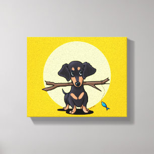Toile Chien Dachshund Sunny