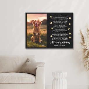 Toile Chien de perte d'animal de compagnie J'attendrai à