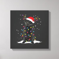 Chien Labrador noir Xmas Noël Lumière de l'arbre d
