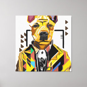Toile Chien portant un costume : Art numérique