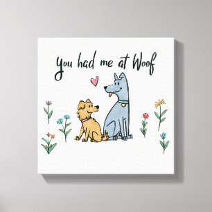 Toile Chiens dans le jardin III   Vous M'Avez Eu À Woof