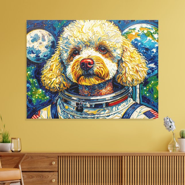 TOILE CHIENS DANS L'ESPACE-CANICHE 16 (Insitu(Salon))